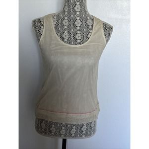 Lanvin Paris sleeveless top tank blouse size FR 38 US XS Off White